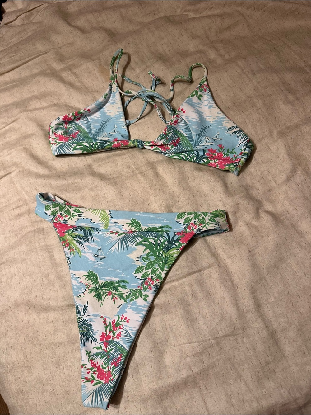 Skatie Tropical Blue Women's Bikini Set